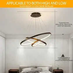 Nouveau Design Moderne Suspension Maison Salon Hôtel Décoration Noir Nordique 60w <span class=keywords><strong>75w</strong></span> Led Lustre Fantaisie - Product Image 2