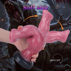 Đồ chơi tình dục dương vật giả hình ngựa 6 inch, mềm mại, kiểu dáng kỳ lạ, có nút thắt lớn, kèm đế hút, dành cho nam giới - Product Image 2