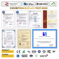 2025 OEM Jochan 3x3 Aluminium Portable Cadre d'affichage rétroéclairé pour cosmétiques de marque, Stand d'exposition avec éclairage LED pour salons professionnels