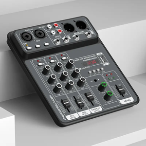 G4 <span class=keywords><strong>Mini</strong></span> 4-Kanal Professioneller Metall- & Kunststoff-Audiomixer <span class=keywords><strong>DJ</strong></span>-<span class=keywords><strong>Controller</strong></span> mit Geräuschunterdrückung USB für Bühneneinsatz - Product Image 2