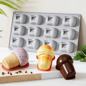 Molde de silicona para fondant con forma de hongo de 12 cavidades, molde 3D para barra de chocolate para decoración - Product Image 4