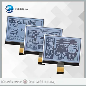 उच्च शक्ति COG 128X96 ग्राफिक एलसीडी SJXD12896A FSTN सकारात्मक मोनोक्रोम एलसीडी डिस्प्ले प्लग एंड प्ले FPC कनेक्शन एलसीडी डिस्प्ले