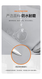 Sac à dos d'école pour étudiants, gris, élégant, imperméable, avec logo personnalisé, sac à dos pour ordinateur portable antichoc, grand sac à dos d'école - Product Image 3