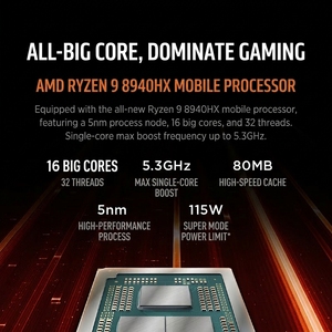 โน้ตบุ๊กเกมมิ่ง Legion R7000P AMD Ryzen9 Series RTX5060/RTX5070 หน้าจอ 240Hz 16 นิ้ว จอกว้าง คัลเลอร์แกรมมัทส์ ความละเอียดสูง อัตรารีเฟรชสูง ขนาด 16 นิ้ว - Product Image 5