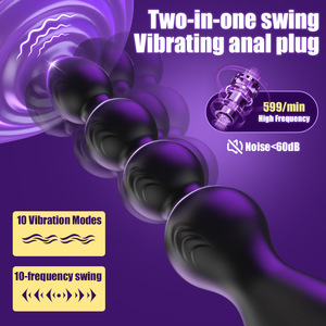 Venta al por Mayor de <span class=keywords><strong>Bolas</strong></span> <span class=keywords><strong>Anales</strong></span> Vibratorias de Silicona con 10 Modos de Vibración, Tapón Anal Recargable Súper Largo para una Estimulación Profunda - Product Image 3