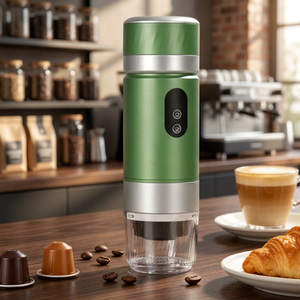 Cafetera Espresso Portátil con Batería Reemplazable, 3 en 1, Calentamiento y Extracción, Compatible con Cápsulas y Café Molido para Uso Diario - Product Image 1