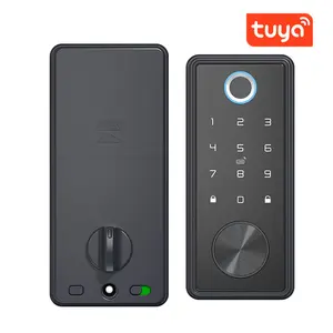 Tuya automatisches intelligentes intelligentes intelligentes fingerabdruck-deadbolt-sperre mit Alarm-Sensor, Alex, Google Home intelligentes Heimsystem