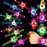 Bracelet LED Fidget Spinner en PP+ABS, lot de 25, fournitures pour fêtes, cadeaux pour adultes, lumières d'anniversaire, Noël