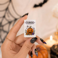 Jeu de Mahjong Américain Personnalisé avec Impression UV, 160 Pièces, Tuiles en Acrylique, Design Citrouille et Fantôme d'Halloween, Jeu de Divertissement Familial