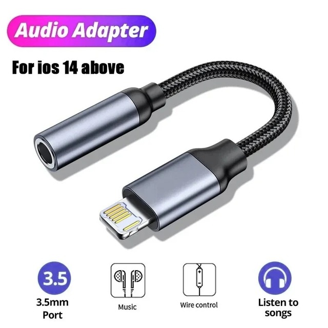 Type C 3.5mm Jack AUX Cable Brand New Aluminum Alloy Adapter for iPhone 14/13/12/11 Pro Max IOS 14 Male Female Headphone