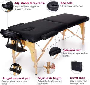 <span class=keywords><strong>Table</strong></span> <span class=keywords><strong>de</strong></span> <span class=keywords><strong>massage</strong></span> portable moderne en bois, réglable en hauteur, avec sac <span class=keywords><strong>de</strong></span> transport pour spa, salon, salle <span class=keywords><strong>de</strong></span> sport, salle <span class=keywords><strong>de</strong></span> bain - Product Image 2