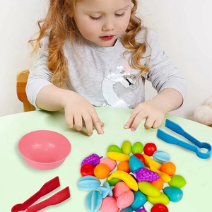 New Kids Sensory Training Lernen Spielzeug Farbe Klassifizierung & Zählen Früchte Tier Matching Game Sorting Cups Lernspiel zeug - Product Image 5