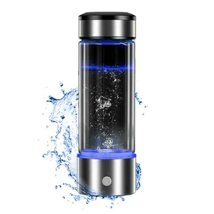 New Fashion 450Ml Portable Usb Rechargeable Water Electrolysis Ionizer Cup、Rich Hydrogen Water Generator Bottle