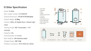 Nuevo O Sitter Smart Pet Feeder HHOLOVE alimentación de video para mascotas con cámara AI Vista de 360 ° para el cuidado remoto de gatos - Product Image 6