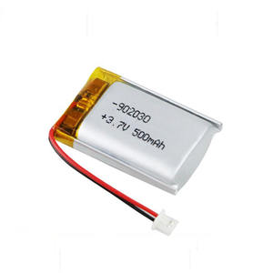 แบตเตอรี่ลิเธียมโพลิเมอร์1.85Wh <span class=keywords><strong>3</strong></span>.7V 500mAh สำหรับอุปกรณ์ความงาม902030ชาร์จได้ - Product Image 2
