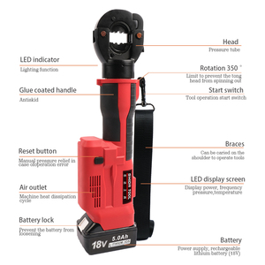 300 32c thép không gỉ Pin hoạt động thủy lực Cáp Lug Uốn Tóc bồng Báo Chí công cụ không dây hệ thống ống nước đồng Kìm công cụ - Product Image 1