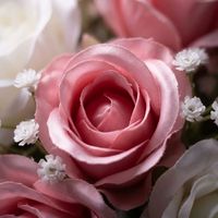 Bouquet de roses artificielles en soie, centres de table pour mariages, décorations florales pour réceptions et événements
