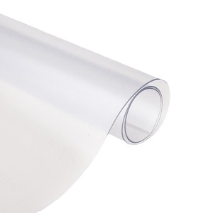 Nappe en PVC Qudi, transparente, souple, effet verre, imperméable, résistante à l'huile, taille personnalisée pour table à manger - Product Image 2