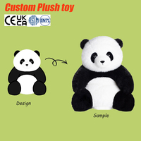 Jouets en peluche personnalisés, adorables et colorés, en forme de panda, peluches douces pour enfants et décoration intérieure