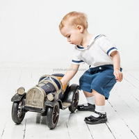 Ensemble Haut et Short Marin Premium Personnalisé pour Enfants – Tenue Décontractée de Marin pour Bébé Garçon