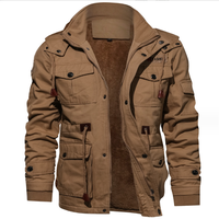 2023 automne/hiver hommes à capuche et polaire épais brodé manteau grande taille hommes coton lavage veste manteau