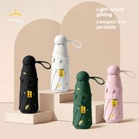 Parapluie de voyage pliable compact et portable personnalisé de luxe avec protection solaire, estampage à chaud, modèle Custom-H 6 Mini Love