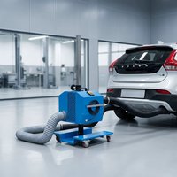 Chariot d'extraction d'échappements portable CE ISO9001 FS-2025, hauteur réglable, efficace pour garage et atelier, universel, facile à déplacer