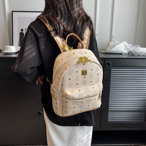 School Bags for Teenage Online Vintage Brown pink <b>Backpack</b> for High School Women Luxury PVC <b>Leather</b> <b>Laptop</b> <b>Backpacks</b> for Travel - Product Image 3