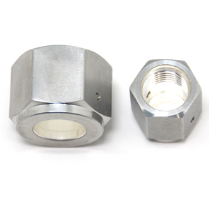 SS316L Stainless Steel High Flow Female <strong>Nut</strong> QCR 1/4 Inch VCR Vacuum High Purity Fitting BA/EP Leak <strong>Test</strong> Port - Product Image 2