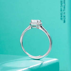 2ct Esmeralda Radiante Rectángulo Baguette Corte VVS <span class=keywords><strong>Moissanite</strong></span> 925 Anillo de bodas de plata esterlina Elegante anillo de fiesta de aniversario - Product Image 3