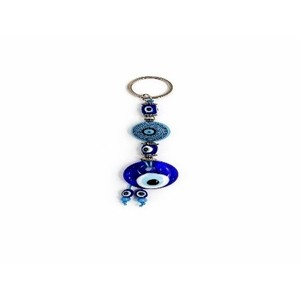 Llavero de cristal con ojo turco y abalorio para protección y estilo - Product Image 2