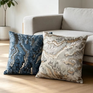 Coussin de canapé antidérapant de luxe haut de gamme, tendance et populaire, avec texture imprimée en feuille d'or de haute qualité, en peluche - Product Image 2