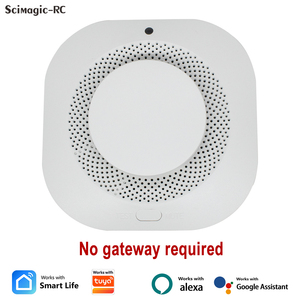 Détecteur intelligent WiFi, application Smart Life, compatible avec <span class=keywords><strong>Google</strong></span> Assistant Alexa, système <span class=keywords><strong>de</strong></span> sécurité incendie, capteur <span class=keywords><strong>de</strong></span> <span class=keywords><strong>fumée</strong></span>, fonctionne avec Tuya - Product Image 1