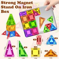 Juego de 100 Piezas de Juguetes Magnéticos Mini para Niños, Bloques de Construcción Magnéticos Educativos