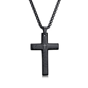 Titanium Steel <b>Cross</b> Necklace For Men Stainless Steel Pendant Jewelry Fashion Accessory - Product Image 5