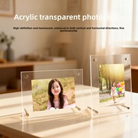 Support de table portable pour 67 photos/postales de 6 pouces, 7 cartes postales et 8 photos A4, style minimaliste moderne