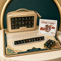 Mahjong Oriental Yaji 160 tuiles en acrylique, ensemble de mahjong haut de gamme élégant pour 4 joueurs, durable, écologique, universel, idéal pour offrir
