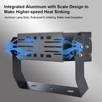 Lampu Sorot LED Modular MIC High Mast Bersertifikasi ETL DLC CE RoHS untuk Lapangan Olahraga, Arena, Gudang, Industri, Area Luas 800W