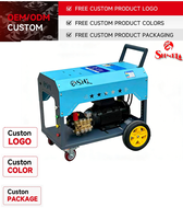 Nouvelle Pompe de Lavage à Haute Pression Électrique Portable à Eau Froide 5.5kW 380V/220V 200Bar 16L/min avec Tuyau de 10m et 4 Buses pour Usage Industriel 7.5