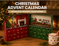 Calendrier de l'Avent de Noël : Boîtes Rigides à 24 Tiroirs, Scène Maison Cheminée Cuisine, Compte à Rebours des Fêtes, Présentoir Cadeau, Couleur Personnalisée UV