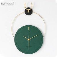 Horloge murale en métal tendance, créative, sur mesure, en forme de cerf, décoration moderne, minimaliste, Art moderne
