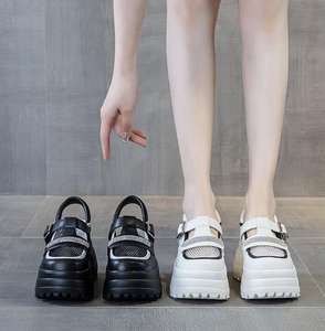 <span class=keywords><strong>Sandali</strong></span> con Zeppa Interna per Donna, <span class=keywords><strong>Sandali</strong></span> Casual Estivi con Cinturino Posteriore, Scarpe con Piattaforma Rialzata - Product Image 5