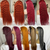 Perruques Afro Kinky Coily Curly Perruques cheveux humains vierges sans colle hd Curly Lace perruques cheveux humains pré-plumées Deep Curly Lace perruques
