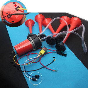 Bocina de aire para coche 12V 24V, bocina musical de cinco tubos, altavoz rojo de advertencia para uso en vehículos - Product Image 3