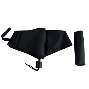 Parapluie manuel pliant en trois sections, 8 baleines, résistant au vent, en tissu 190T, au design classique, idéal pour les cadeaux d'affaires et les voyages - Product Image 2