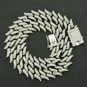 New Hot Selling Geometric Spliced <b>Tennis</b> <b>Chain</b> Necklace Alloy Gold Silver Plated Hiphop Style Men's Necklaces Trendy Jewelry - Product Image 3