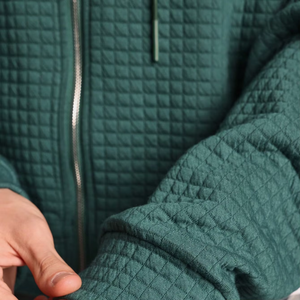 Sudadera con Capucha Oversize de Algodón Tejido 350gsm para Hombre, Estilo Waffle, Transpirable, Antiarrugas, Ecológica, para Otoño - Product Image 4