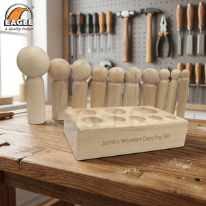 Eagle Wooden Dapping <b>Punches</b> <b>Set</b> of 10 for Jewelry Making 1.200 kg Exported Worldwide - Product Image 3