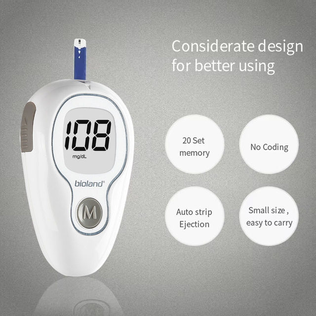 Bioland High Quality and Safe Blood Glucose Monitoring Device with Ce Glucose Meter Strips for Diabetes