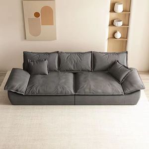 Sofá de Tres Plazas Estilo Velero, Moderno y Minimalista, de Tela, para Sala de Estar - Product Image 4